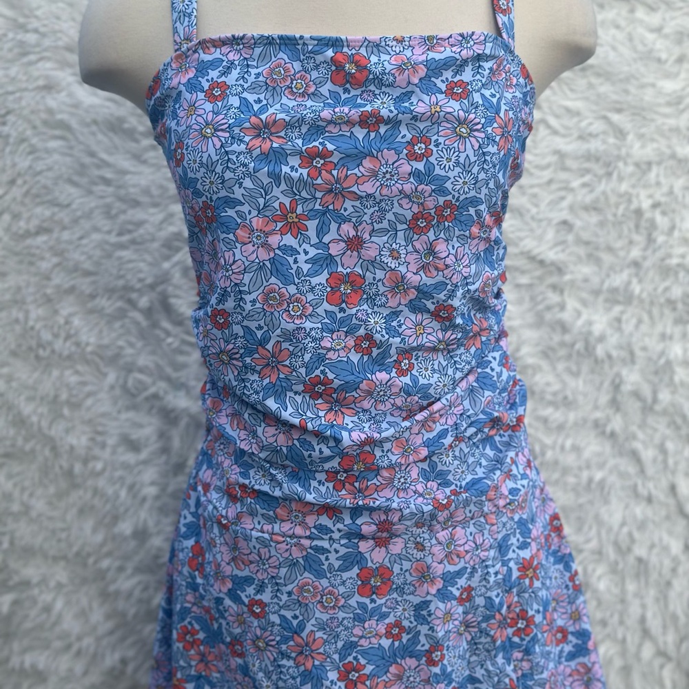 Floral Blue and Pink one piece swimwear New size XL